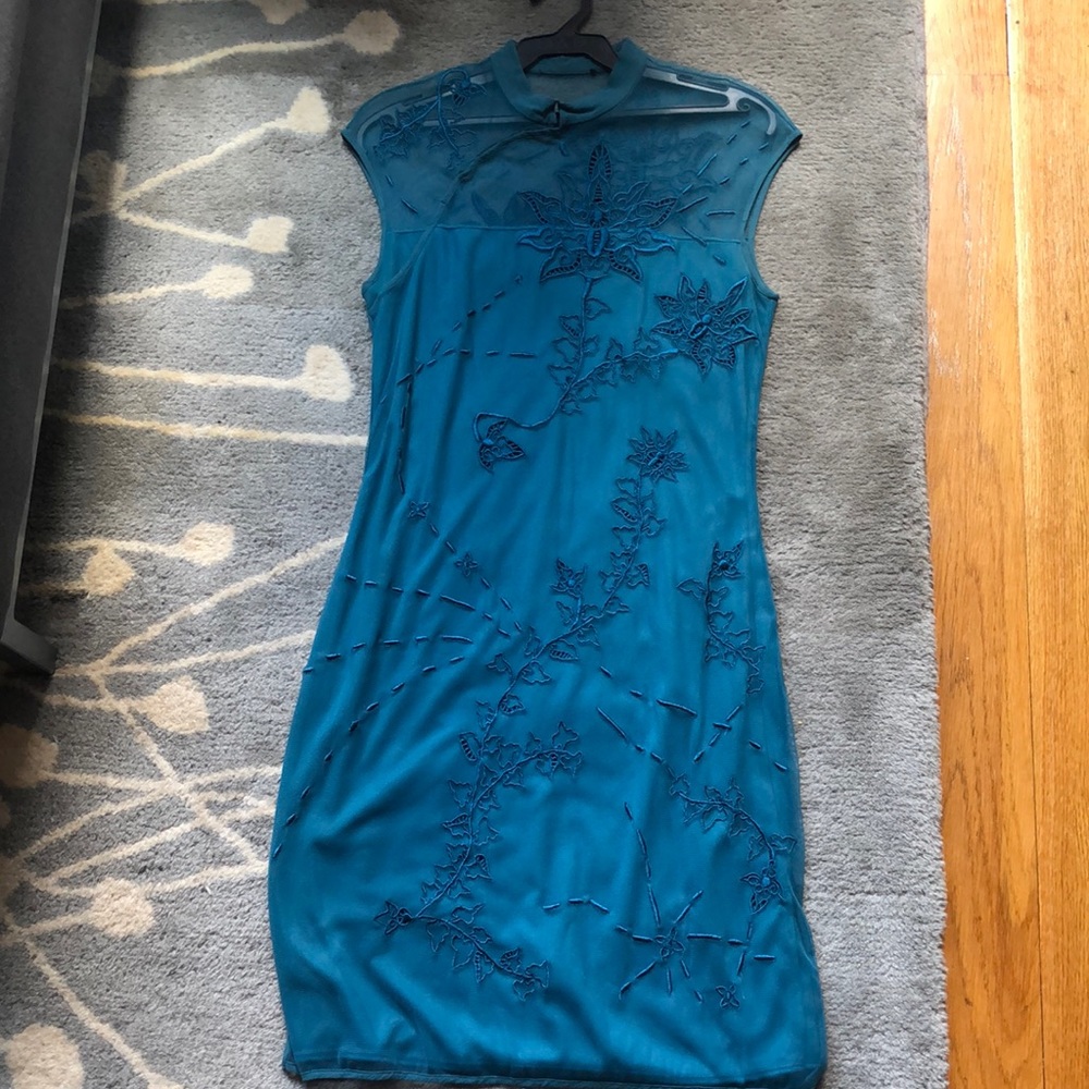 Vivienne Tam Blue green dress